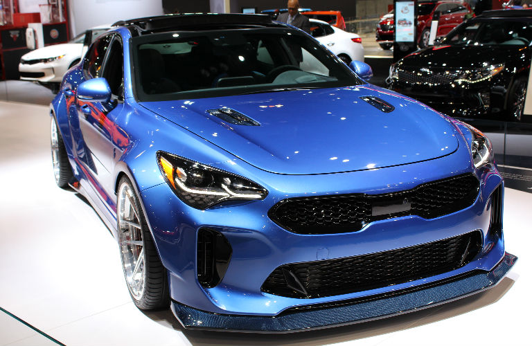 2018 Kia Stinger in blue