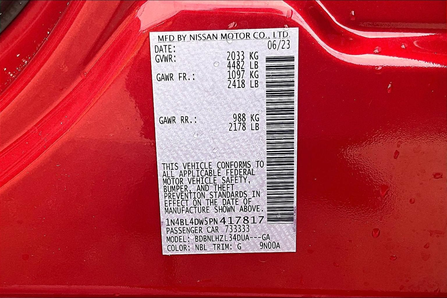 2023 Nissan Altima 2.5 SV
