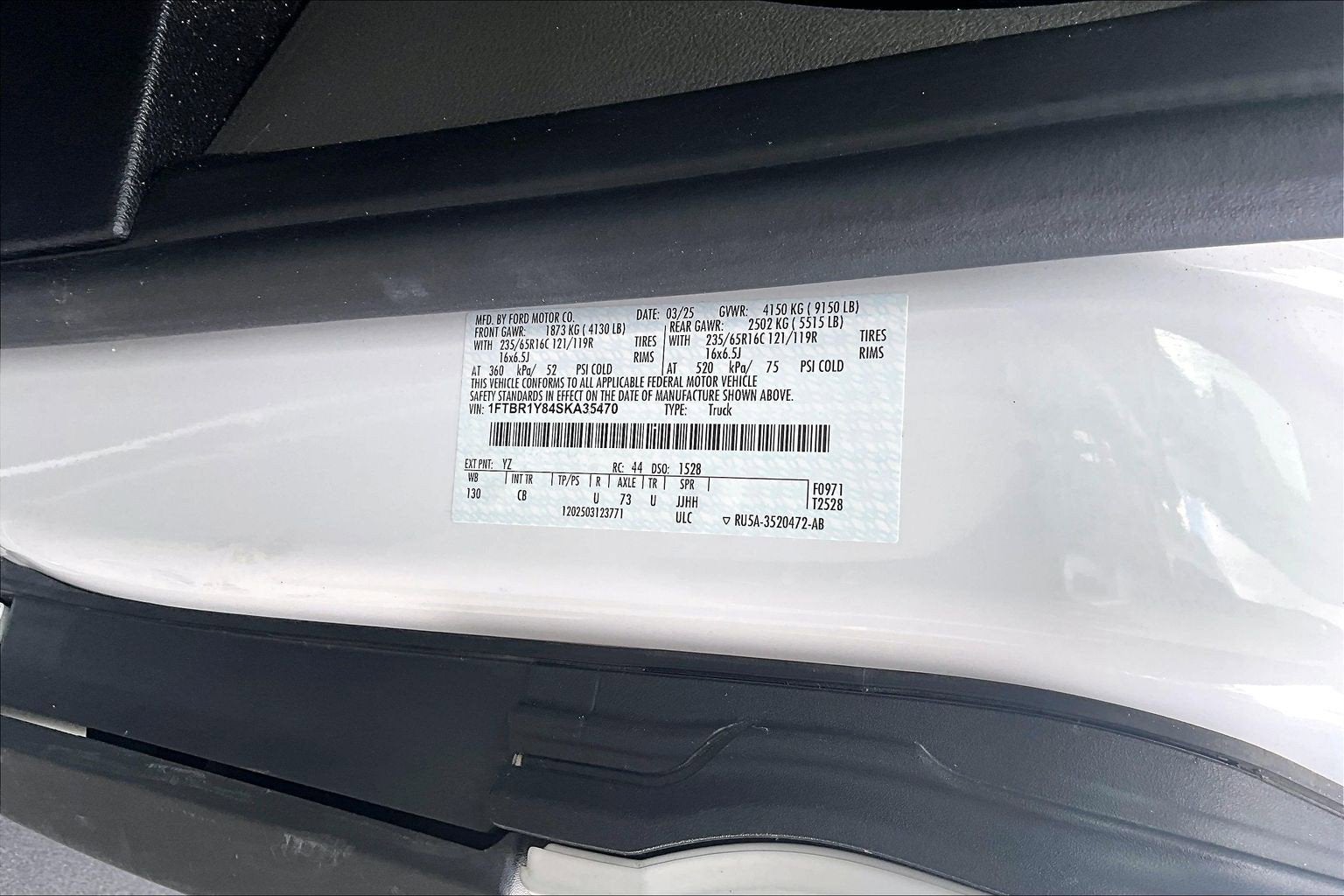 2025 Ford Transit Cargo Van Low Roof