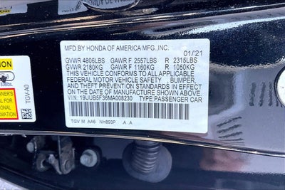 2021 Acura TLX Base 2.0L