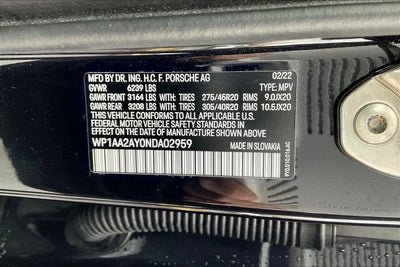 2022 Porsche Cayenne Platinum Edition