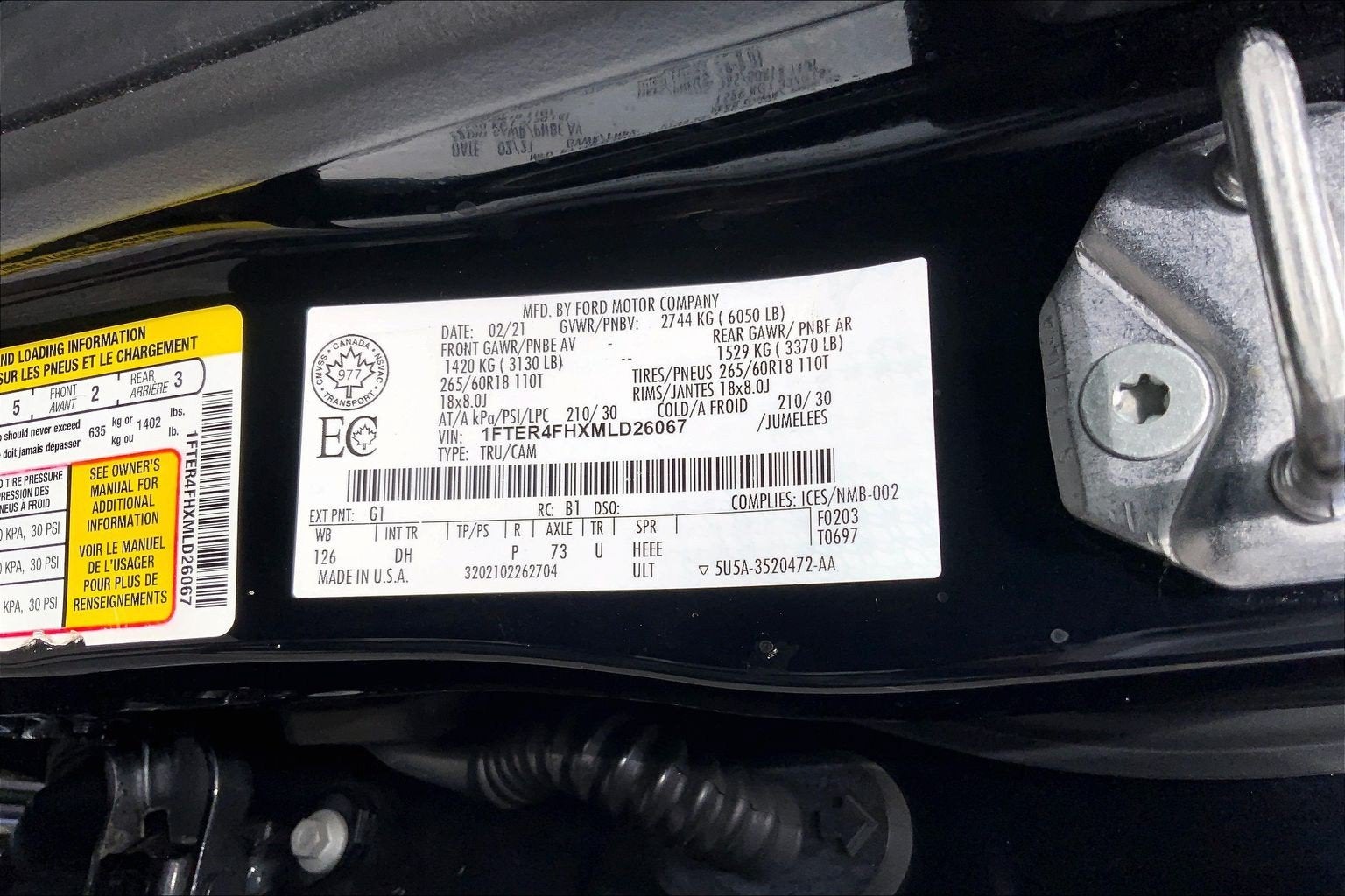 2021 Ford Ranger LARIAT